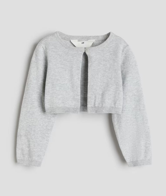 Sueter gris cardigan H&M niña