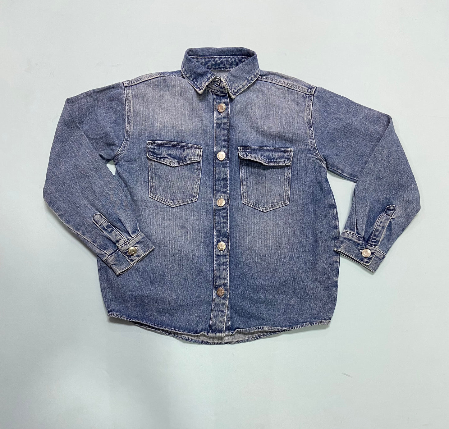 Camisa jeans azul Primark niña 724095884 formal feria