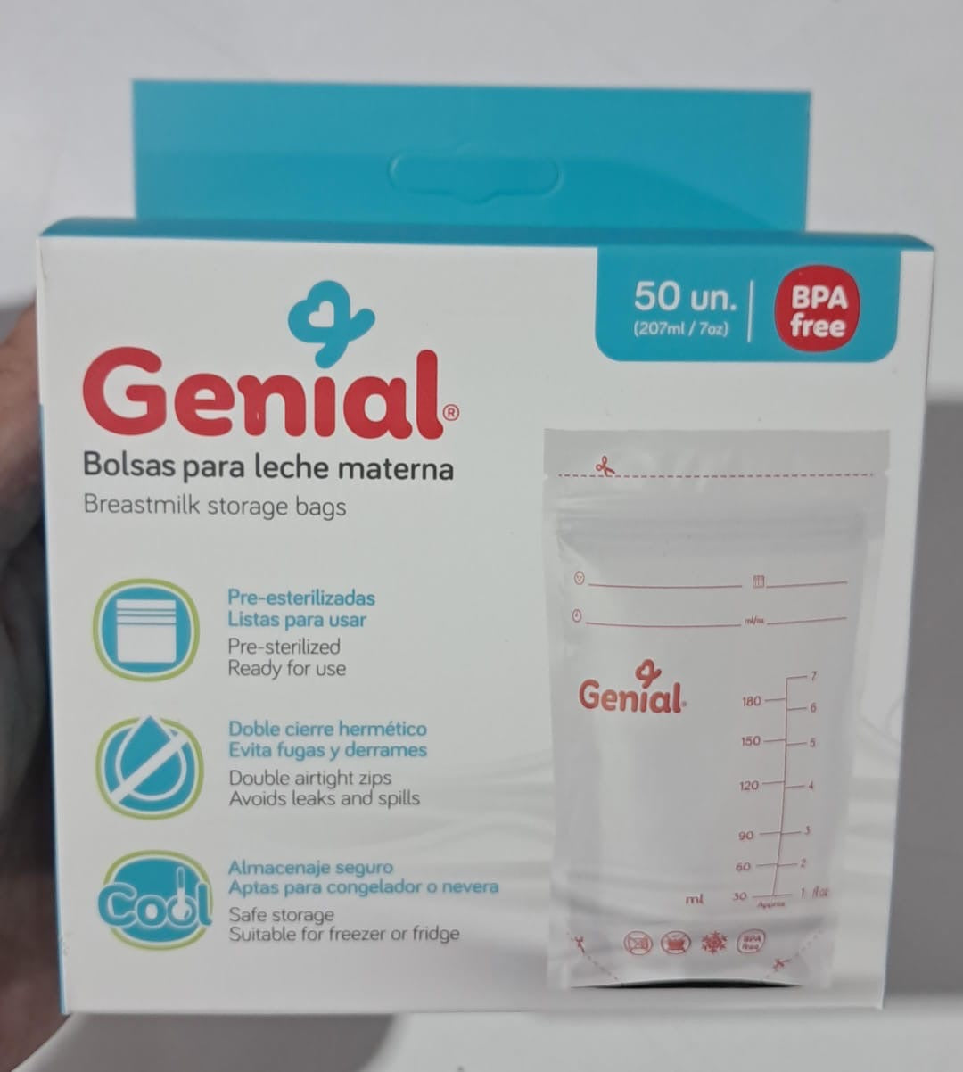 Bolsa de almacenamiento leche materna 50 uds 207ml/7onz