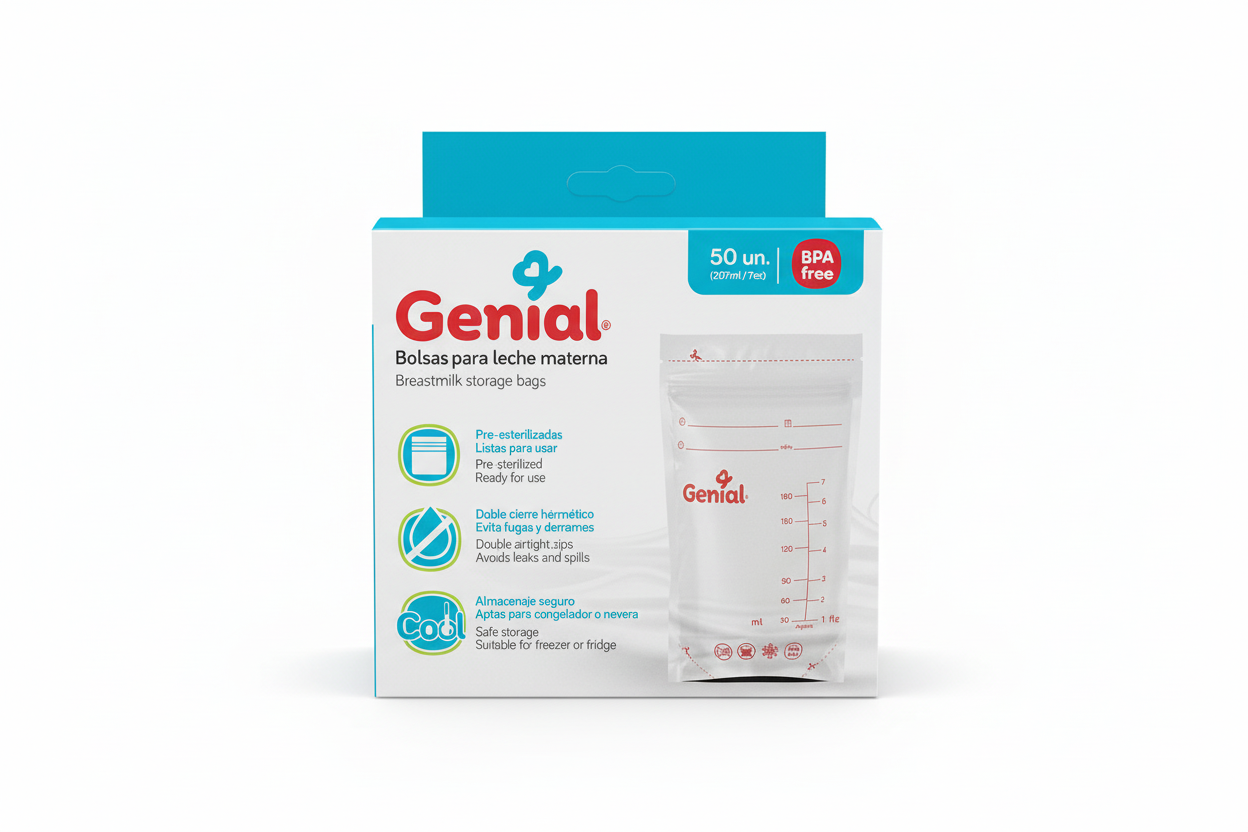 Bolsa de almacenamiento leche materna Genial 50 uds 207ml/7onz bebe niña niño lactancia