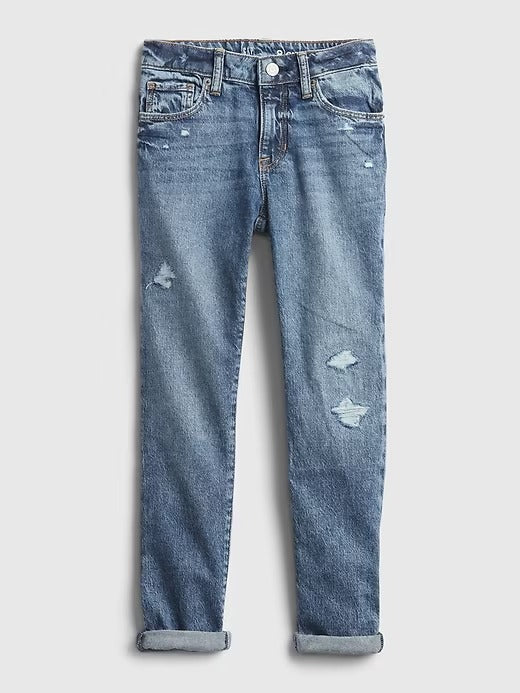 Pantalon Jeans girlfriend roto Gap Niña – Kima Shop HN
