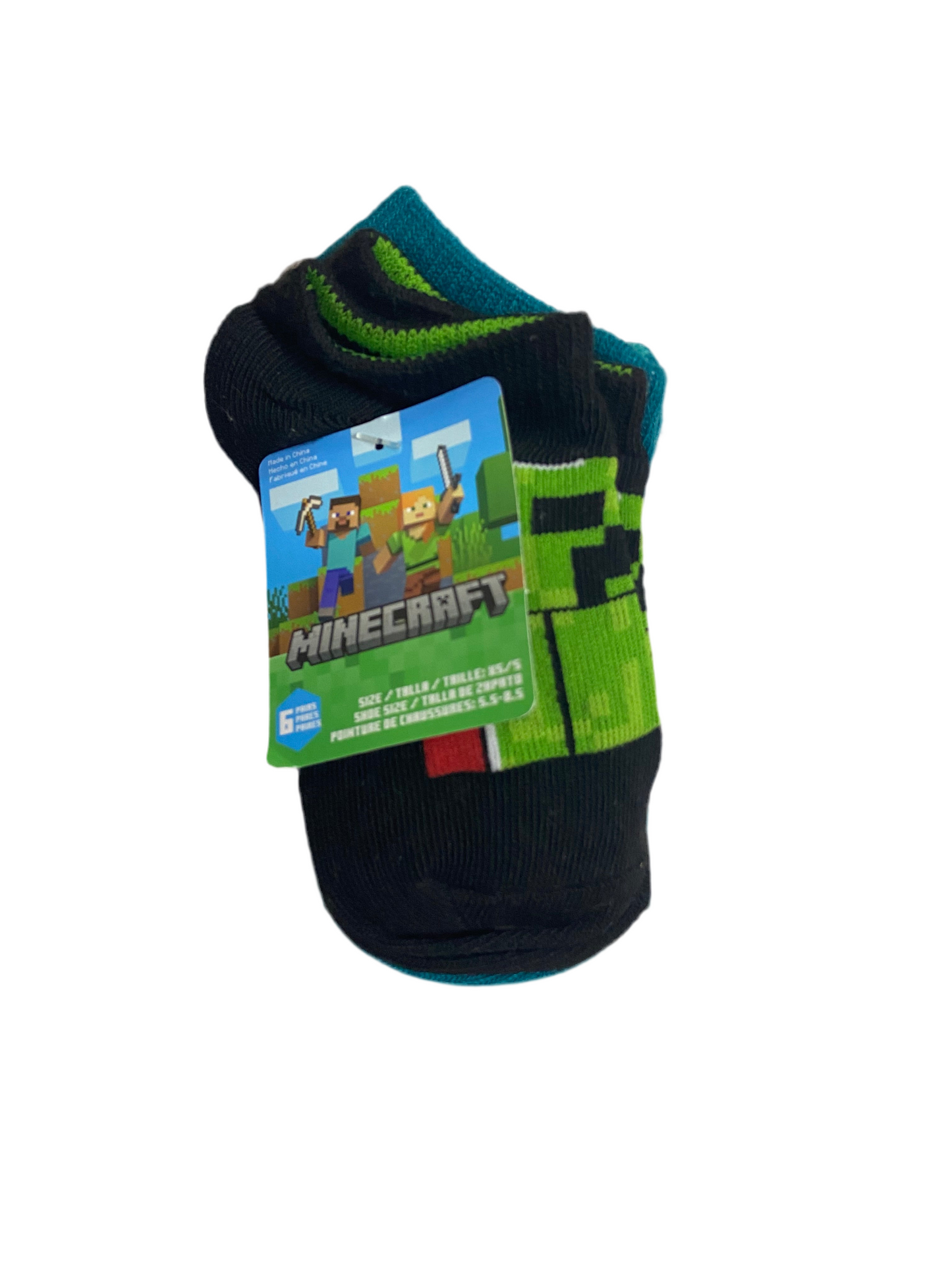 Set 6 pares calcetines Minecraft niño niña