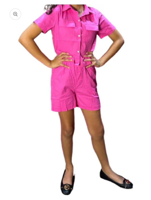 Set 2 piezas rosado niña short camisa Chic mi CGS1208-18