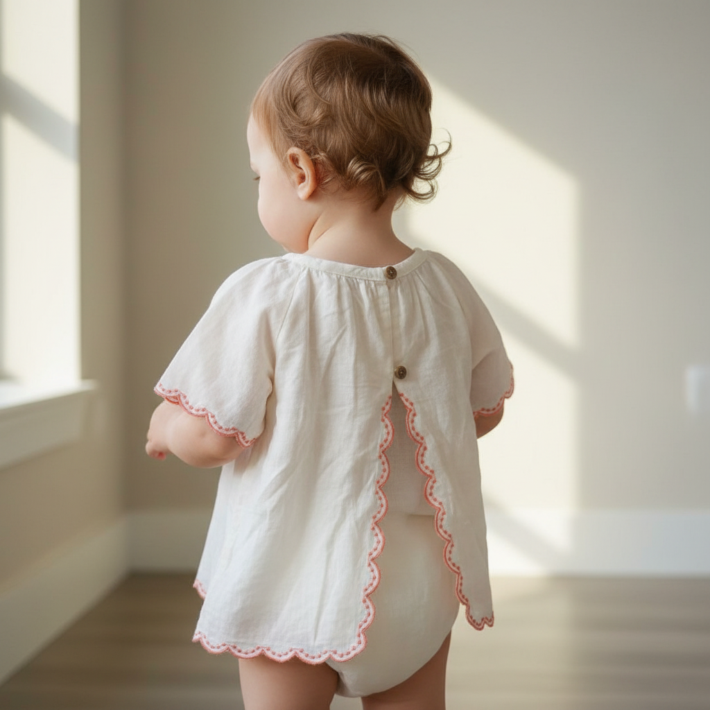 Set conjunto 2 piezas camisa pantalon blanco bebe niña Carters 1U925410