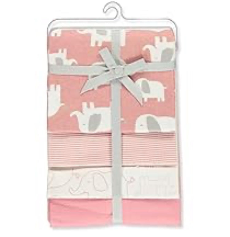 Set cobija manta sabana bebe niña elefante Carters