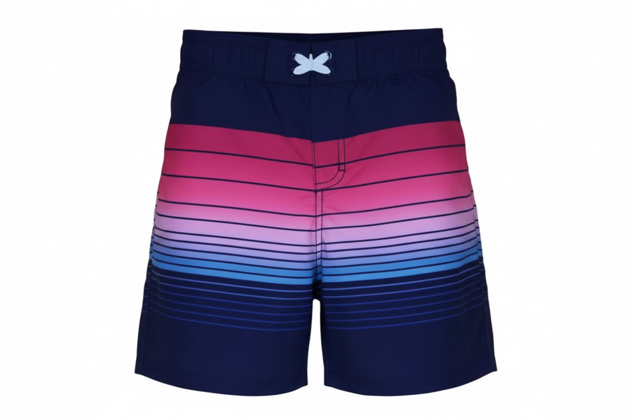 Calzoneta Short traje de baño azul rayas old navy niño