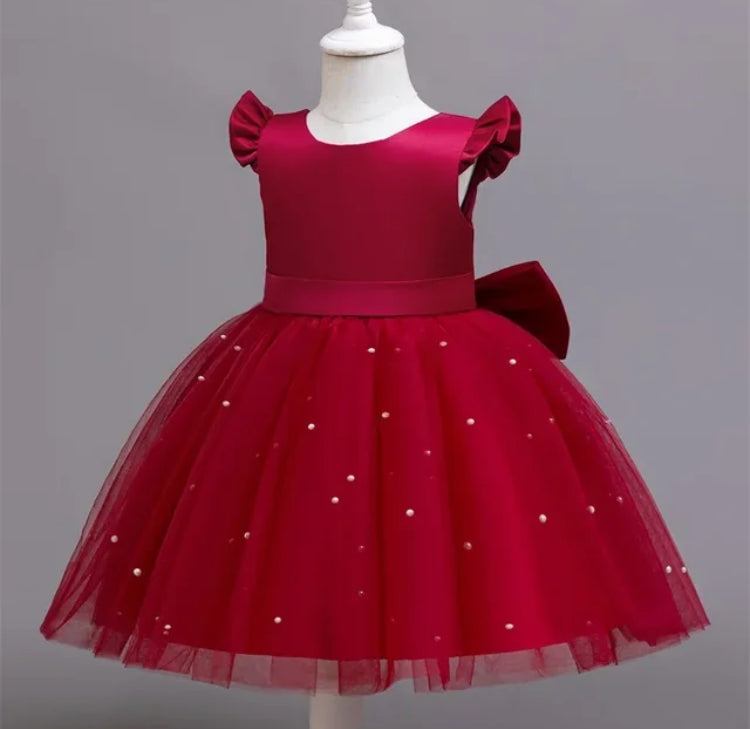 Vestido rojo evento gala niña