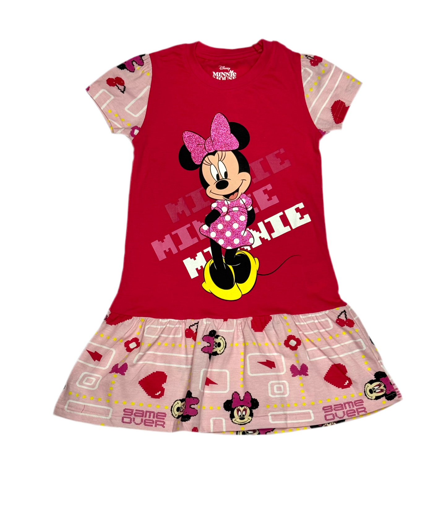Pijama Vestido rosado fucsia niña Minnie Disney MM-2571 promo 2x1000