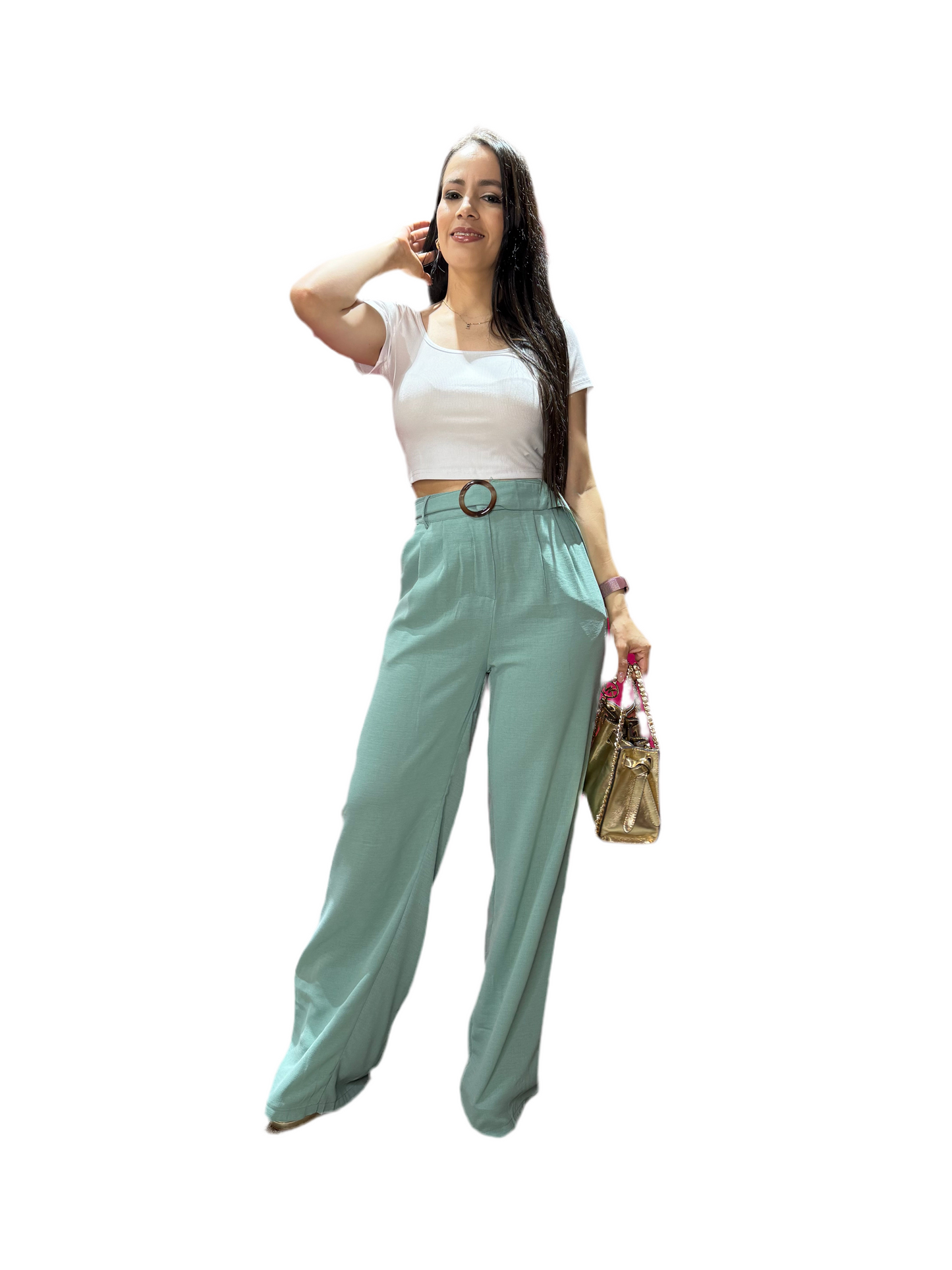 Pantalon dama de tela mujer wide leg CPD1005-30 690590490