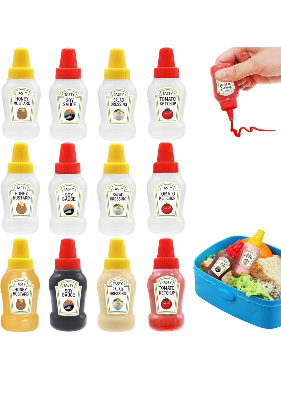 Accesorio para loncheras y snacks 2 botes para miel jaleas salsas