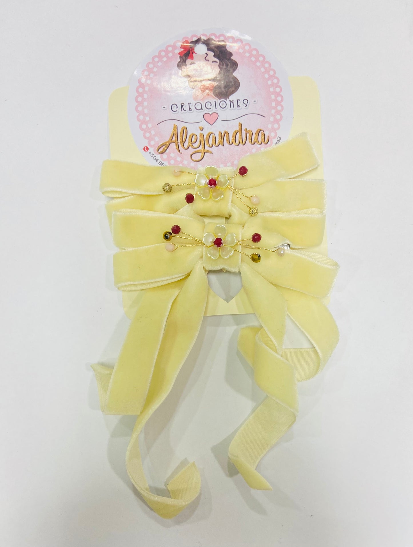 Par de Gancho beige blanco crema