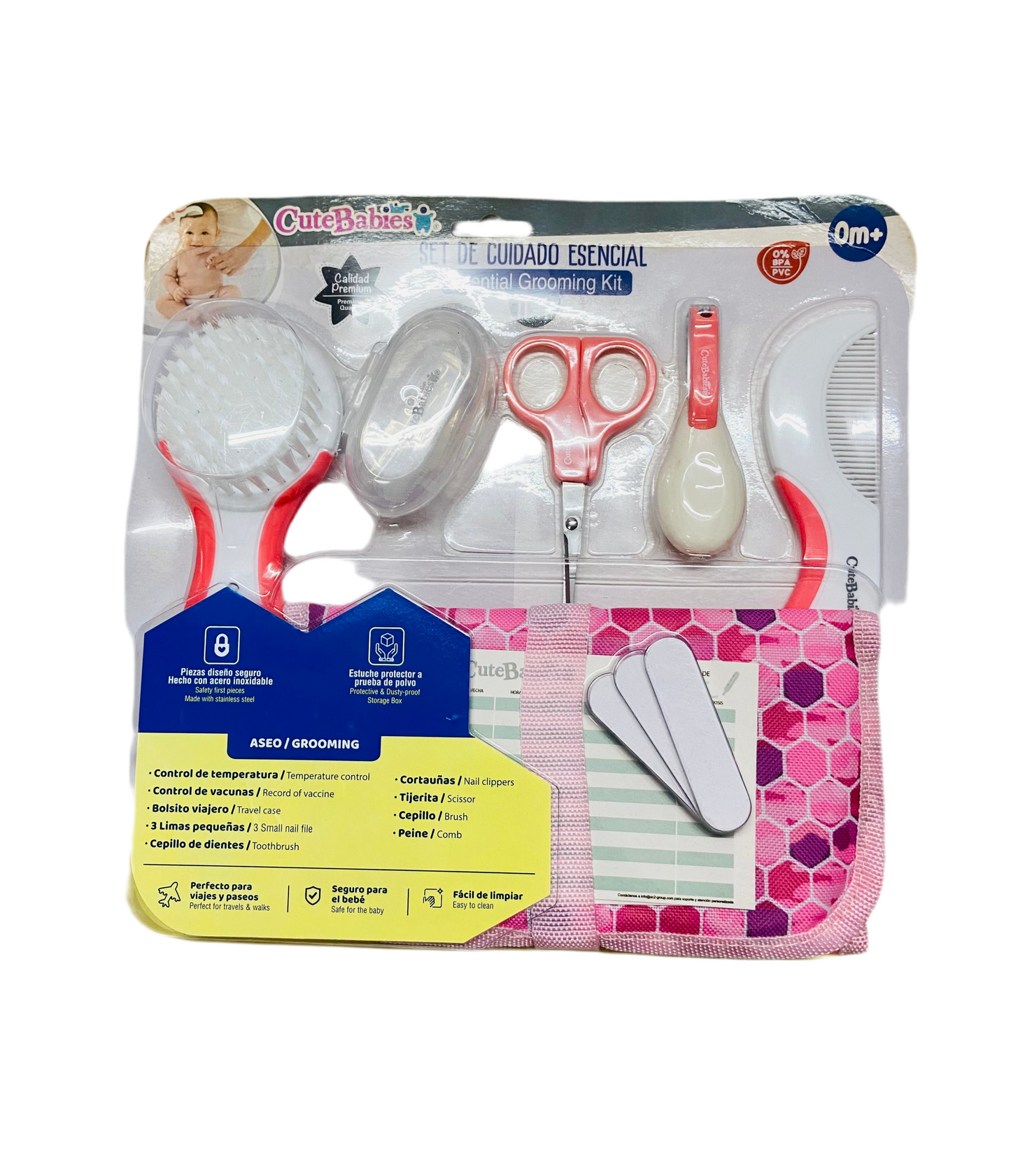 Set limpieza cuidado esencial bebe Niña cutebaby