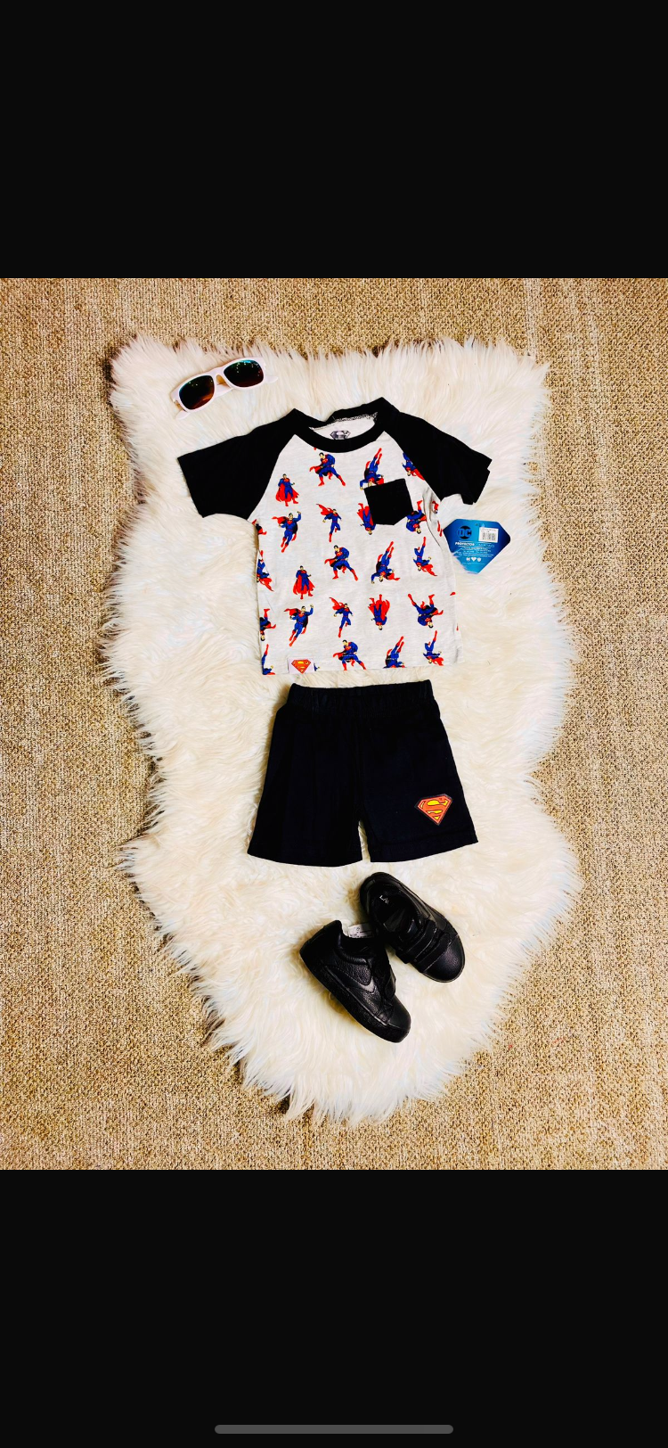 Set 2 piezas superman short camisa bebe niño C9-SM-935B 390345