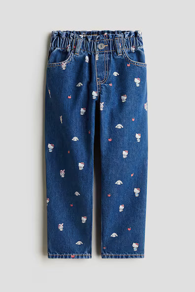 Pantalon jeans azul Hello Kitty niña H&M 1306756003 wide leg