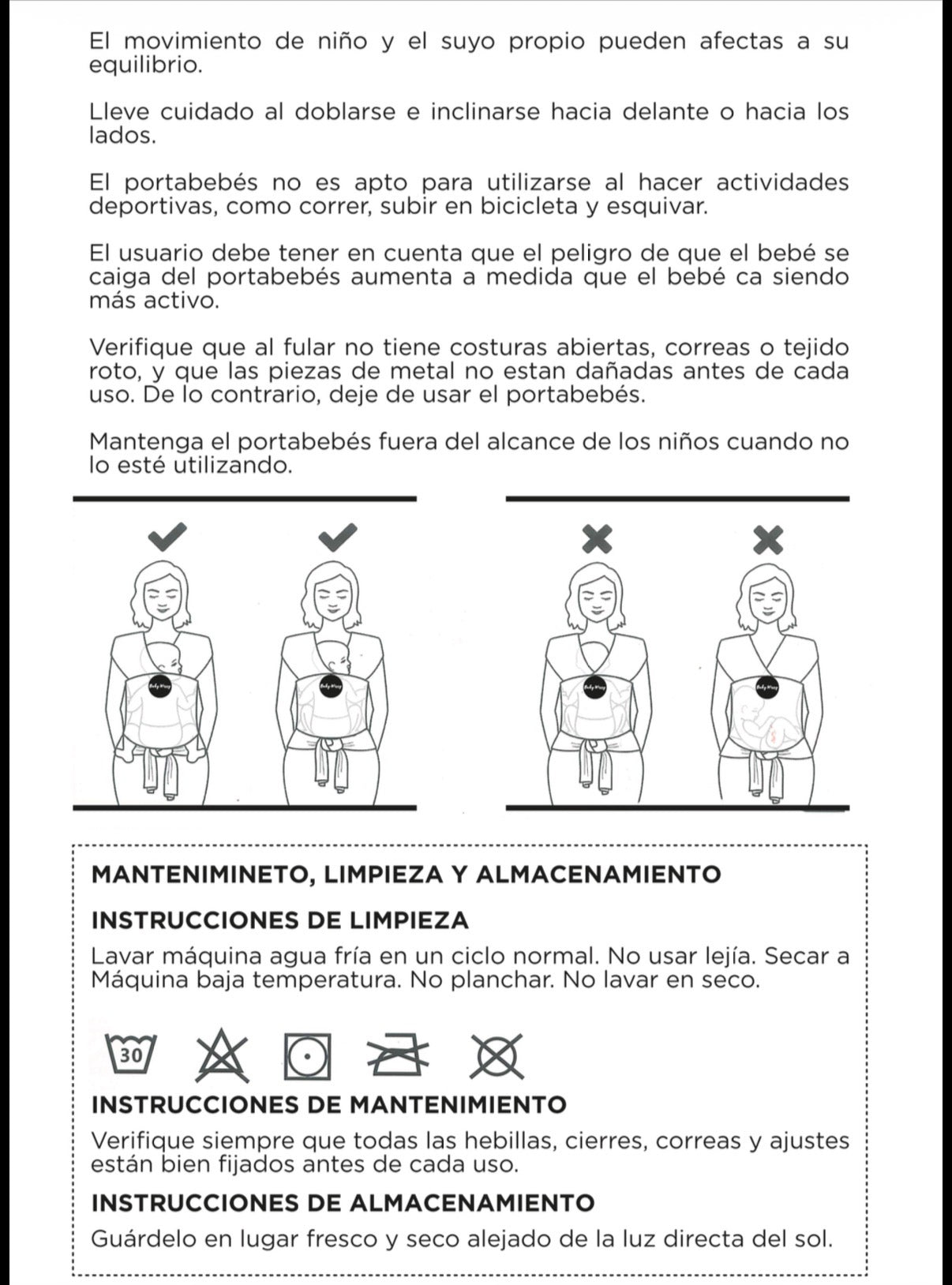 Cargador de bebe niña niño fular algodón hipoalargenico