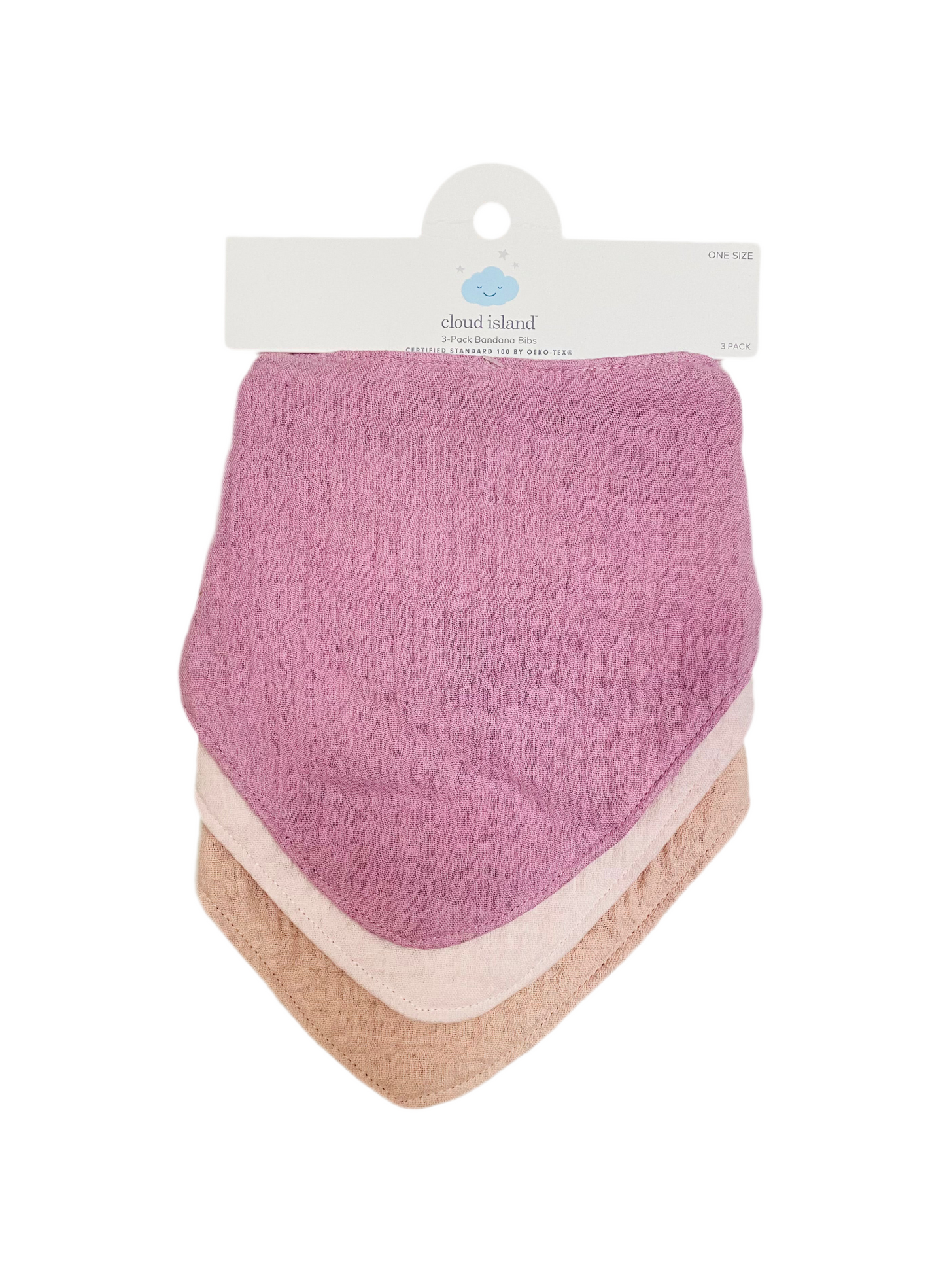 Set 3 baberos bebe niña cloud island