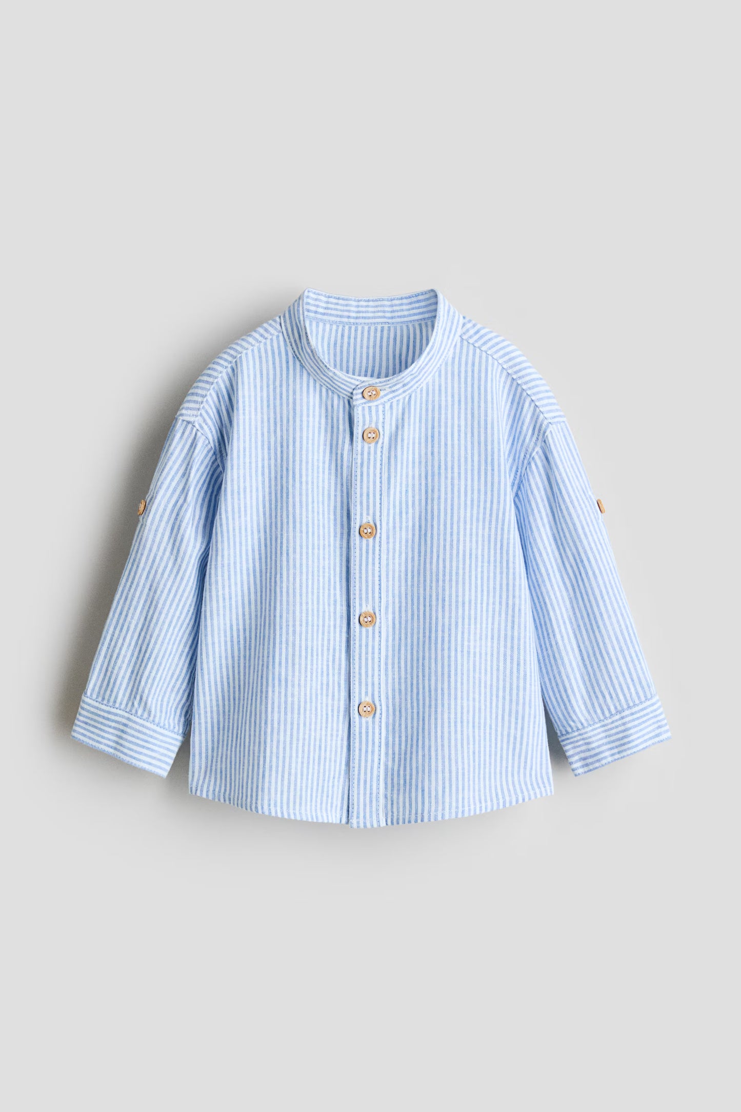 Camisa formal bebe niño azul celeste H&M 1320550002008