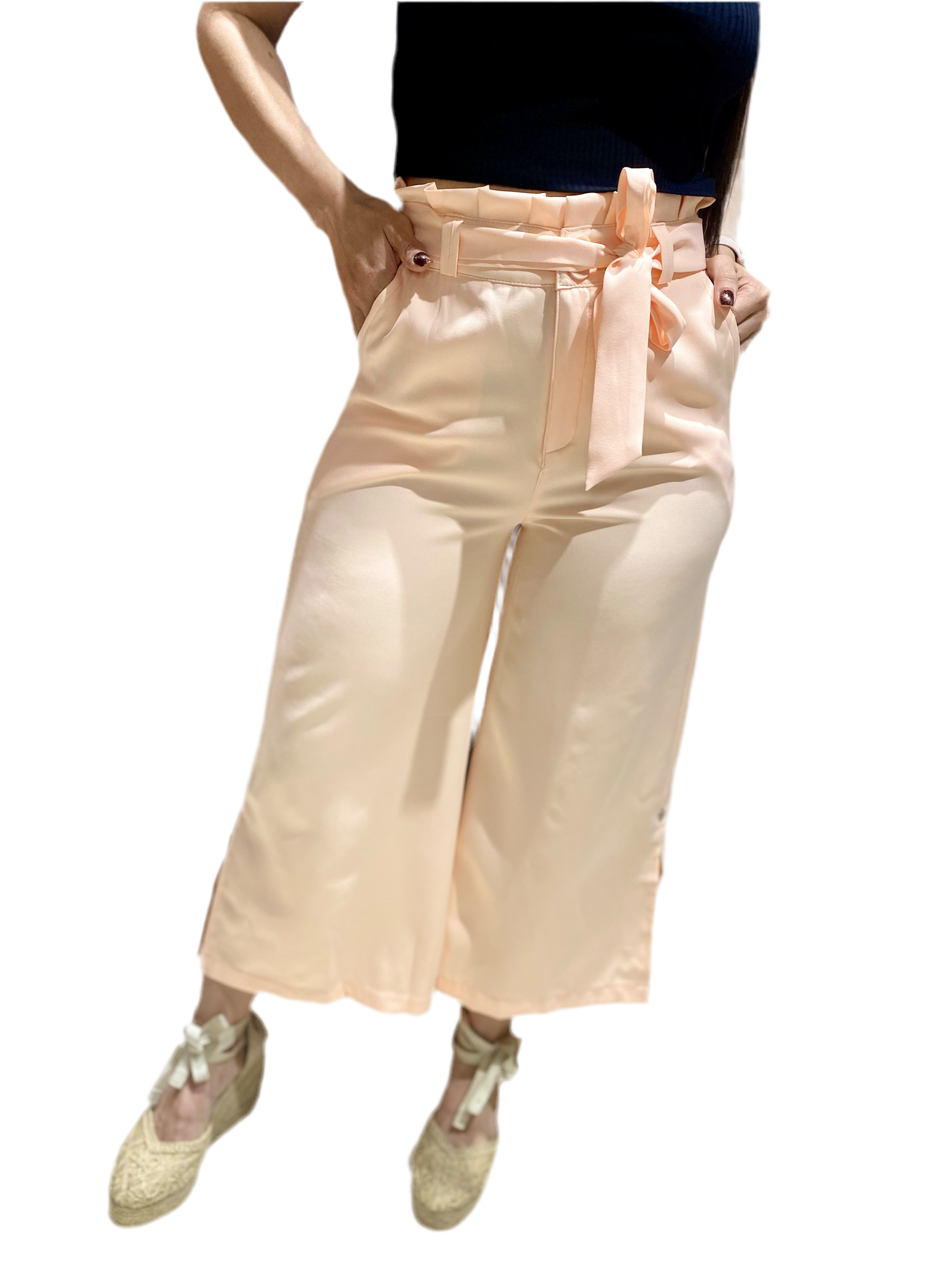 Pantalón Dama Salmón Tela Formal con faja INT3:1735 690590490
