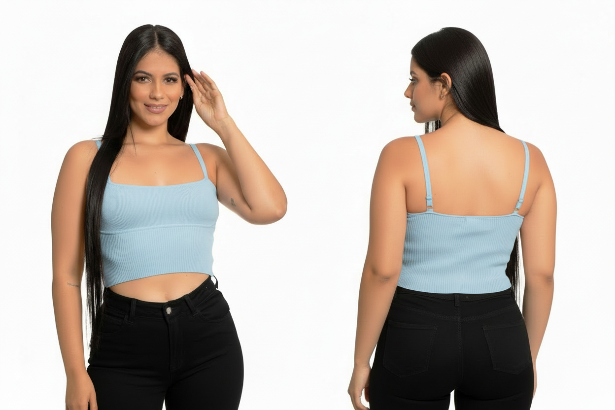 Camisa blusa dama mujer azul claro CTD1160-58 445390