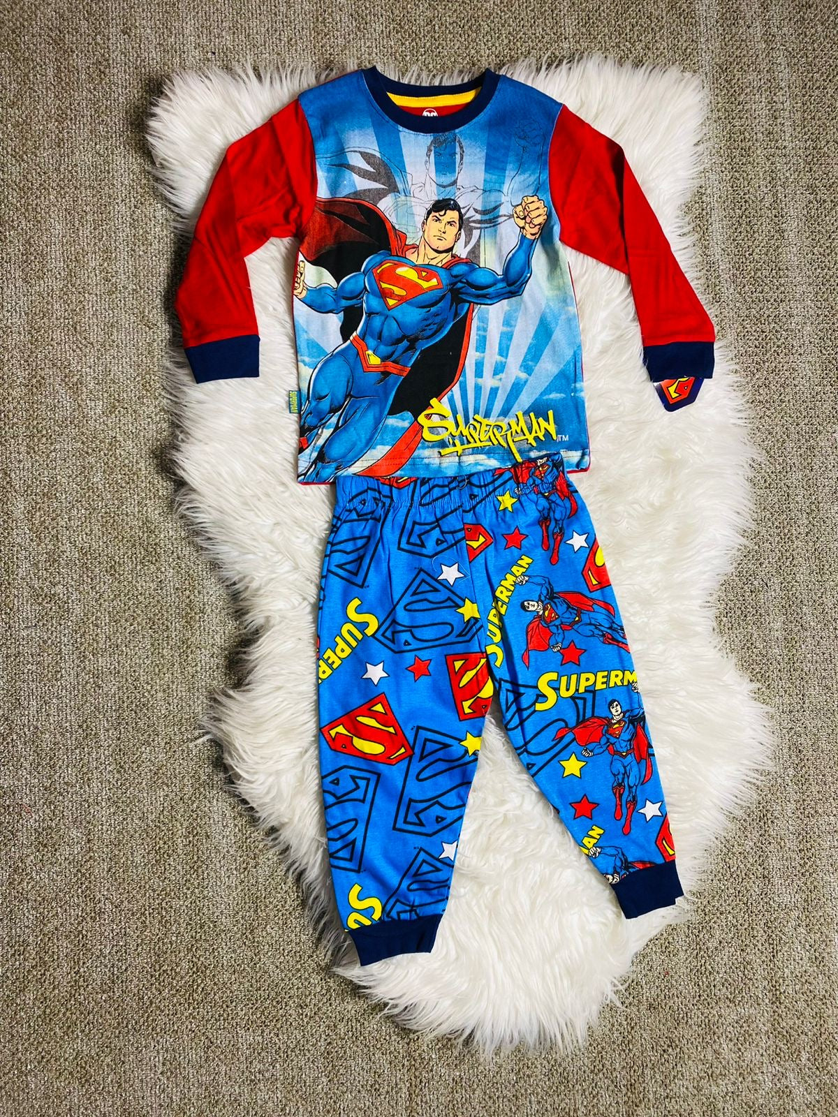 Set 2 piezas pijama superman niño C3-SM-238N