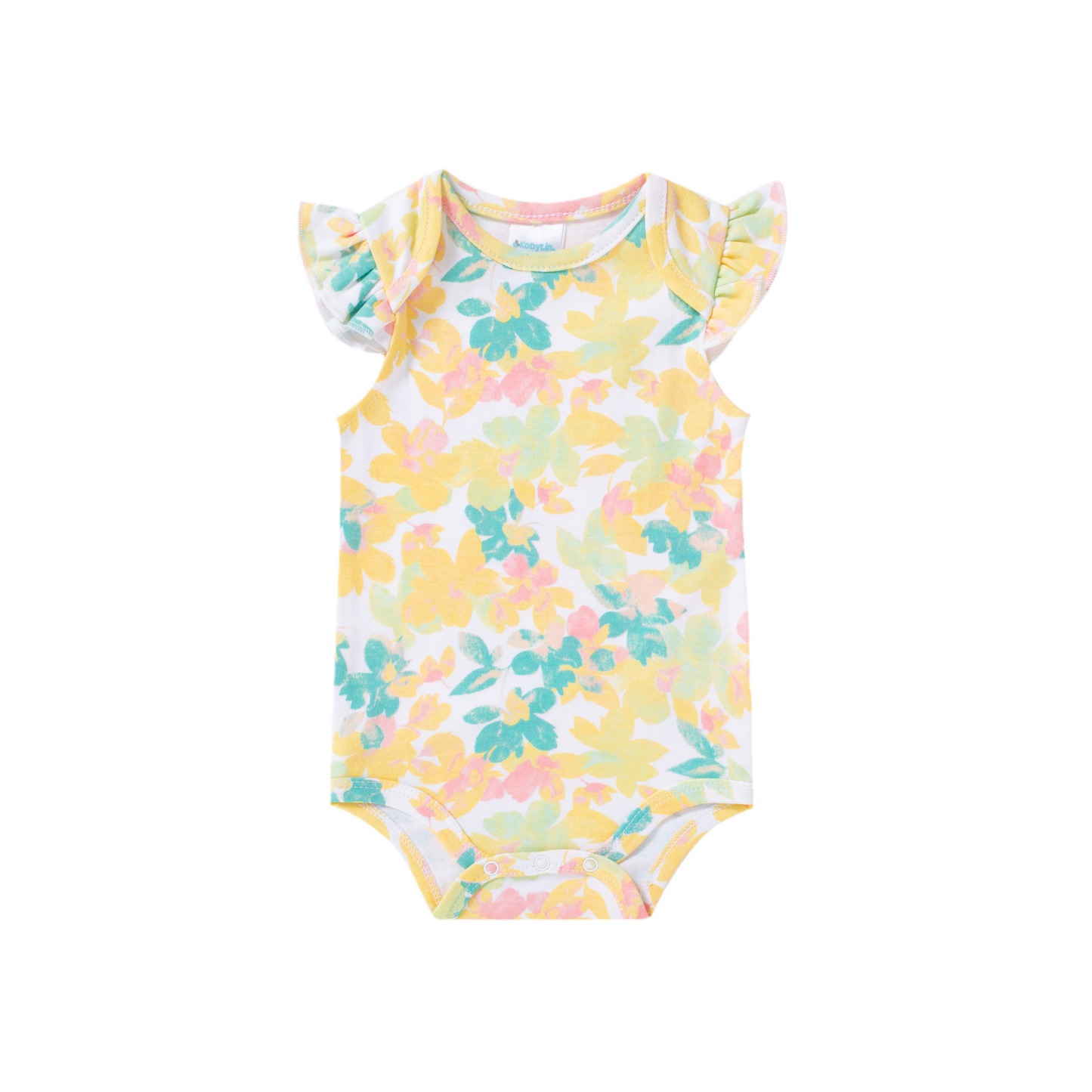 Set 2 piezas mamelucos flores amarillas Kobytin bebe niña