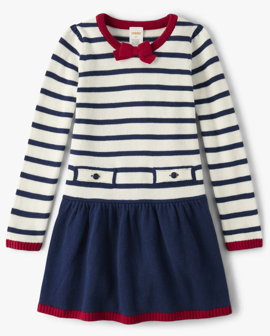 Vestido rayas azul rojo blanco niña Gymboree