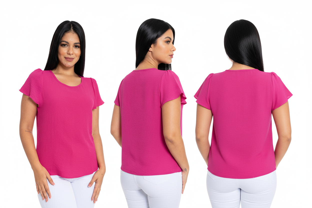 Camisa dama rosado fuscia chic mi CTD1199-31 445390 promo 3x1000
