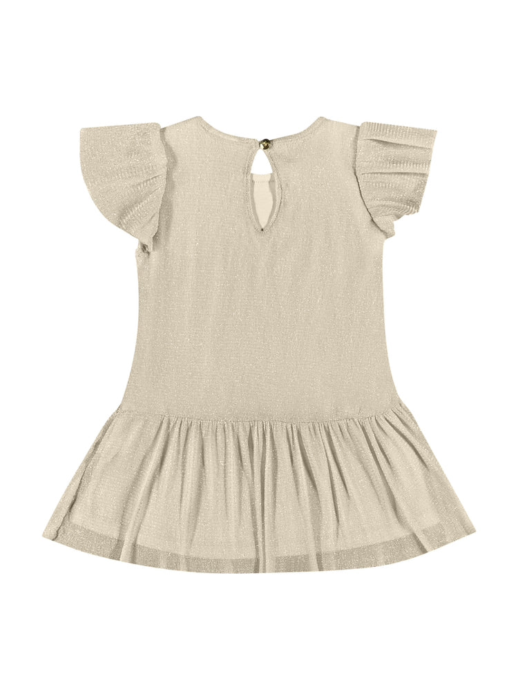 Vestido bebe niña dorado quimby 34152-131006