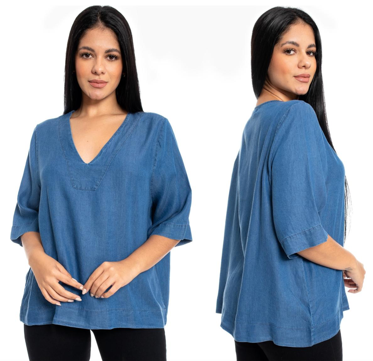 Camisa Jeans dama mujer azul oscuro CTP1183-39 590490 promo 2x1000