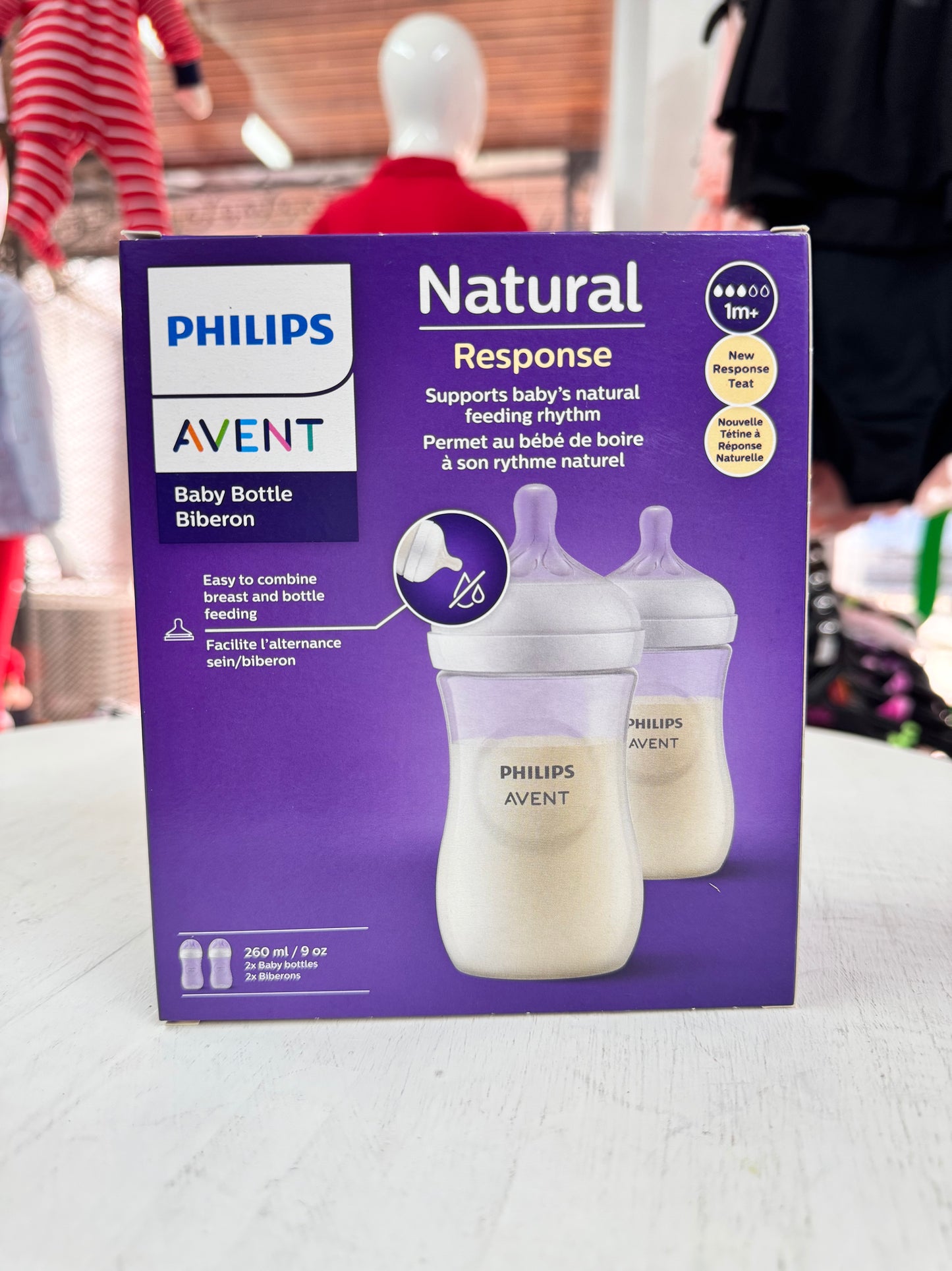 Biberon pepe anti-colic Avent 1 m+ piezas 2 set 260 ml