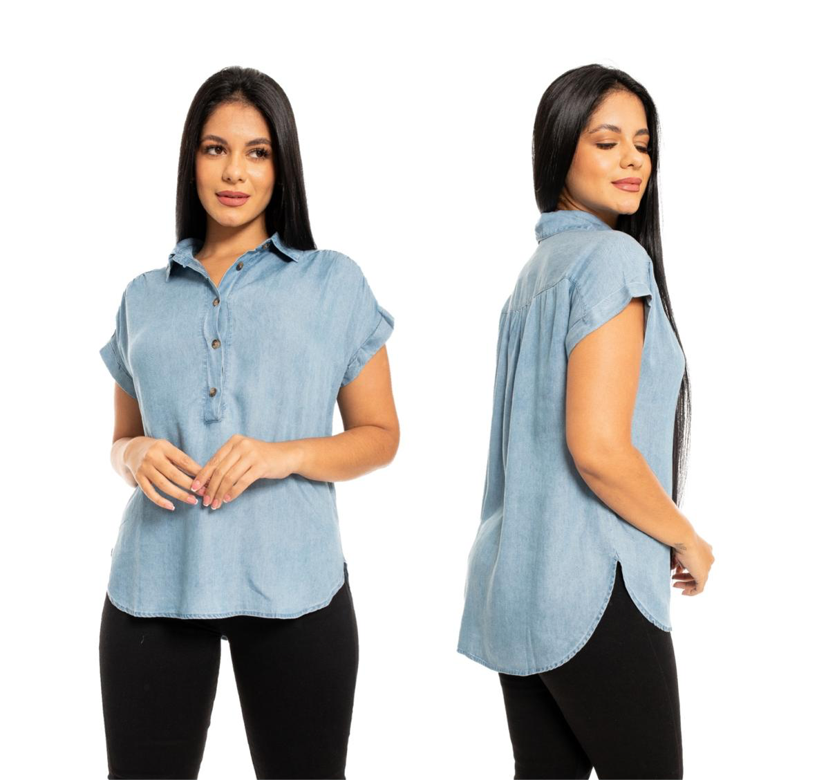 Camisa dama mujer azul claro CTD1183-14 590490 promo 2x1000