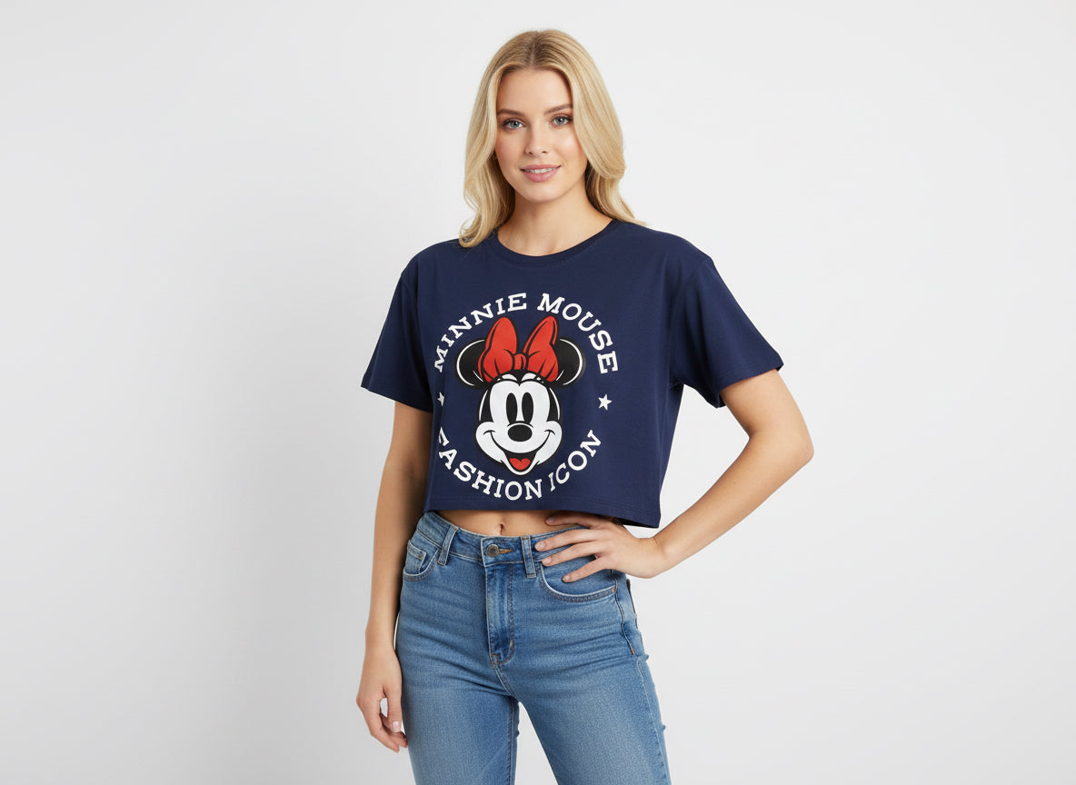 Camisa minnie dama mujer azul oscuro B1-AD-3368C juvenil disney 490390