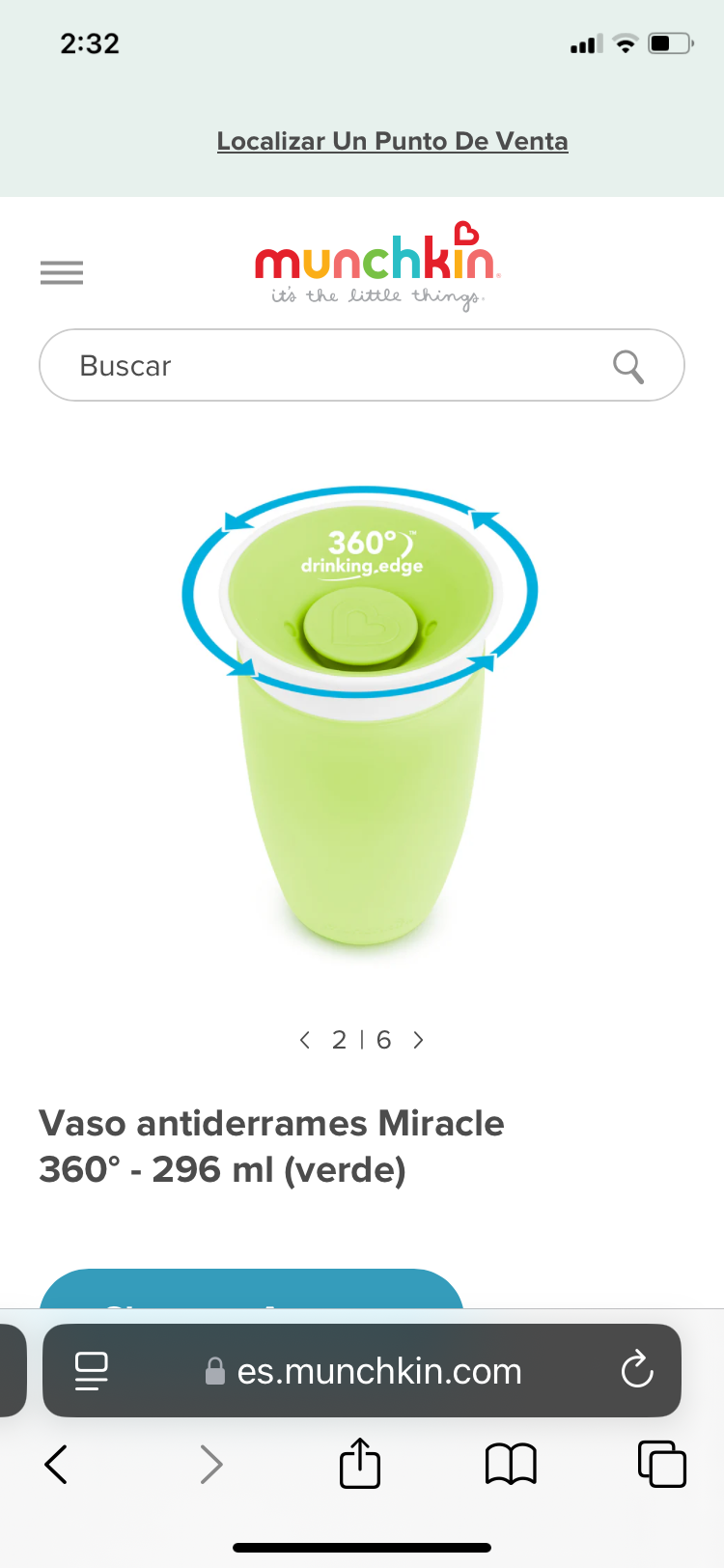 Vaso antiderrame verde munchkin bebe