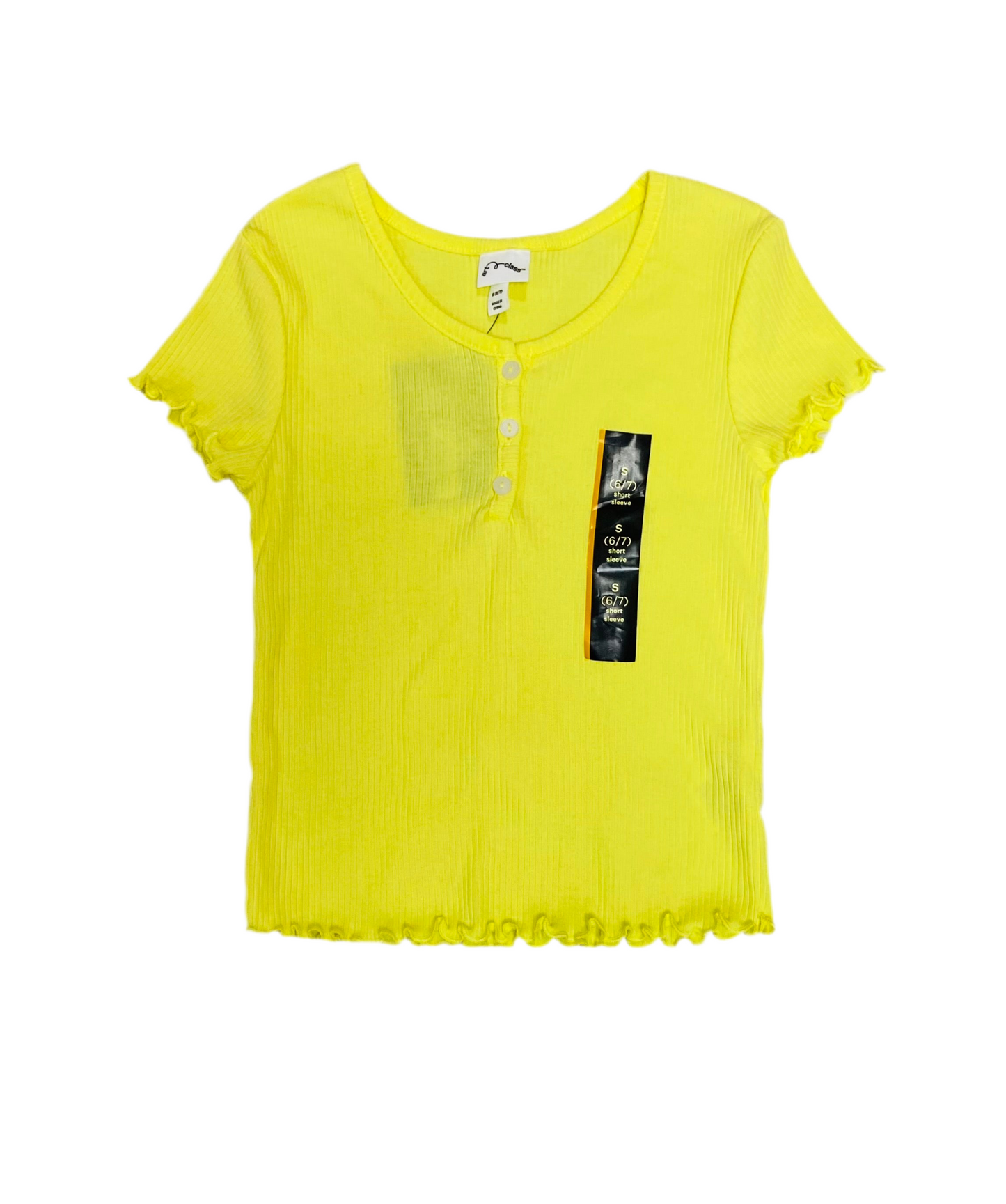 Camisa amarilla niña art class