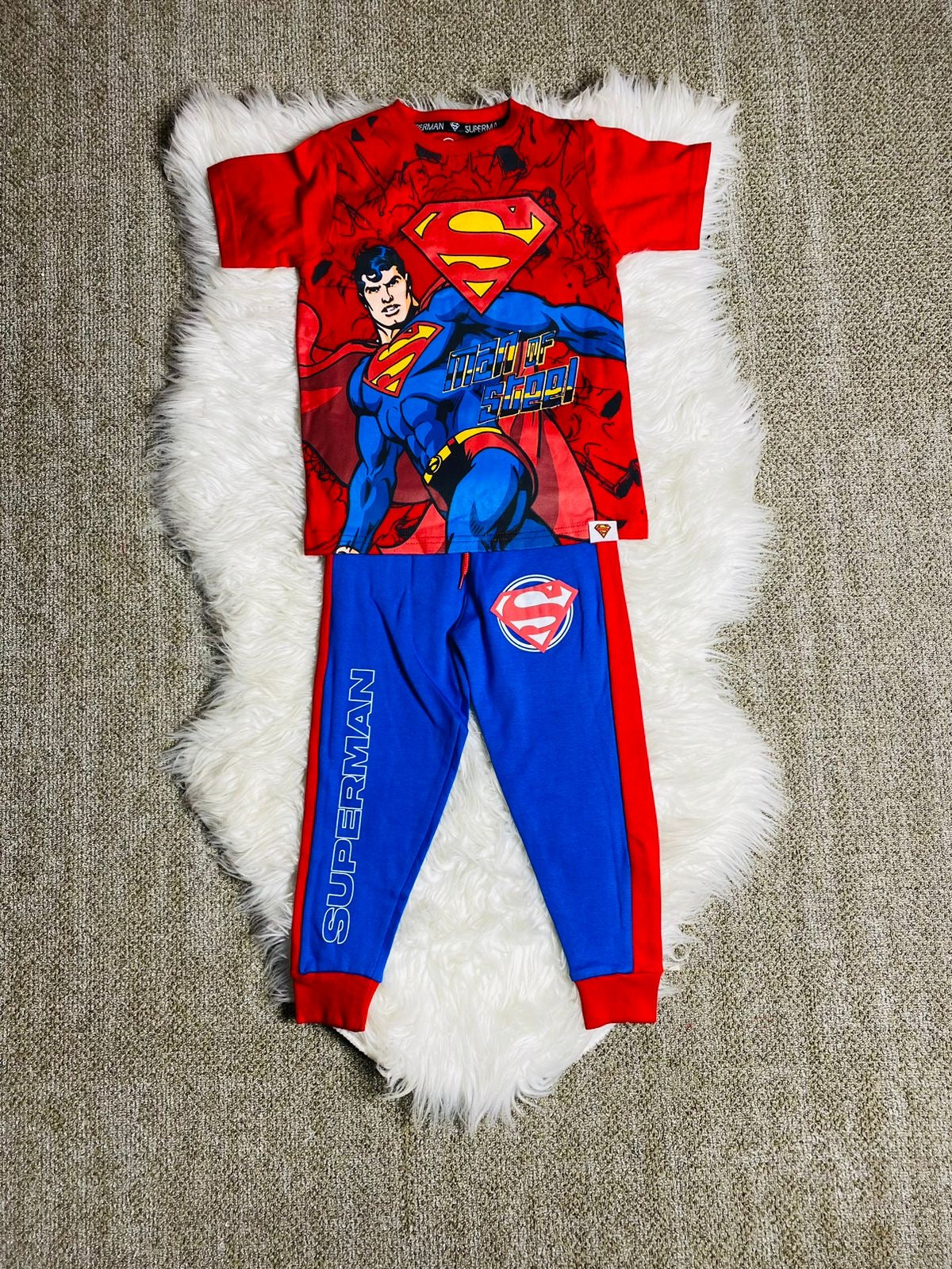 Set 2 piezas pijama superman camisa roja niño C9-SM-1046N 490445