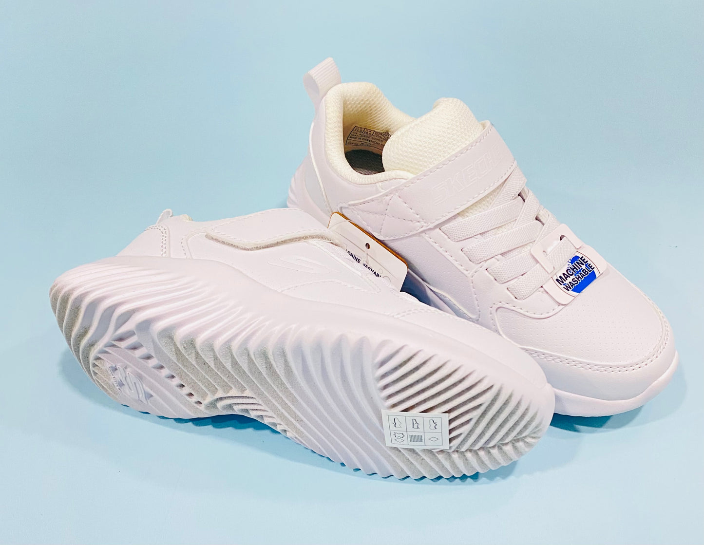 Tenis blancos Skechers Unisex niña niño