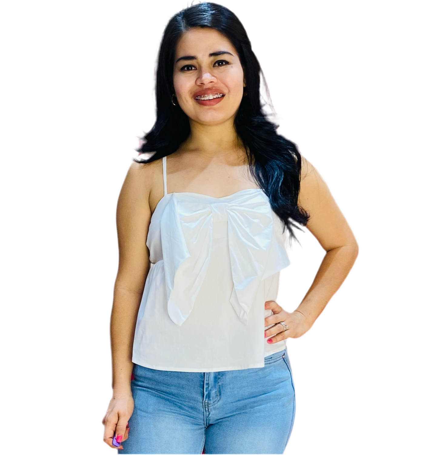 Camisa blanco blusa dama chongo CTD1198-36 490390