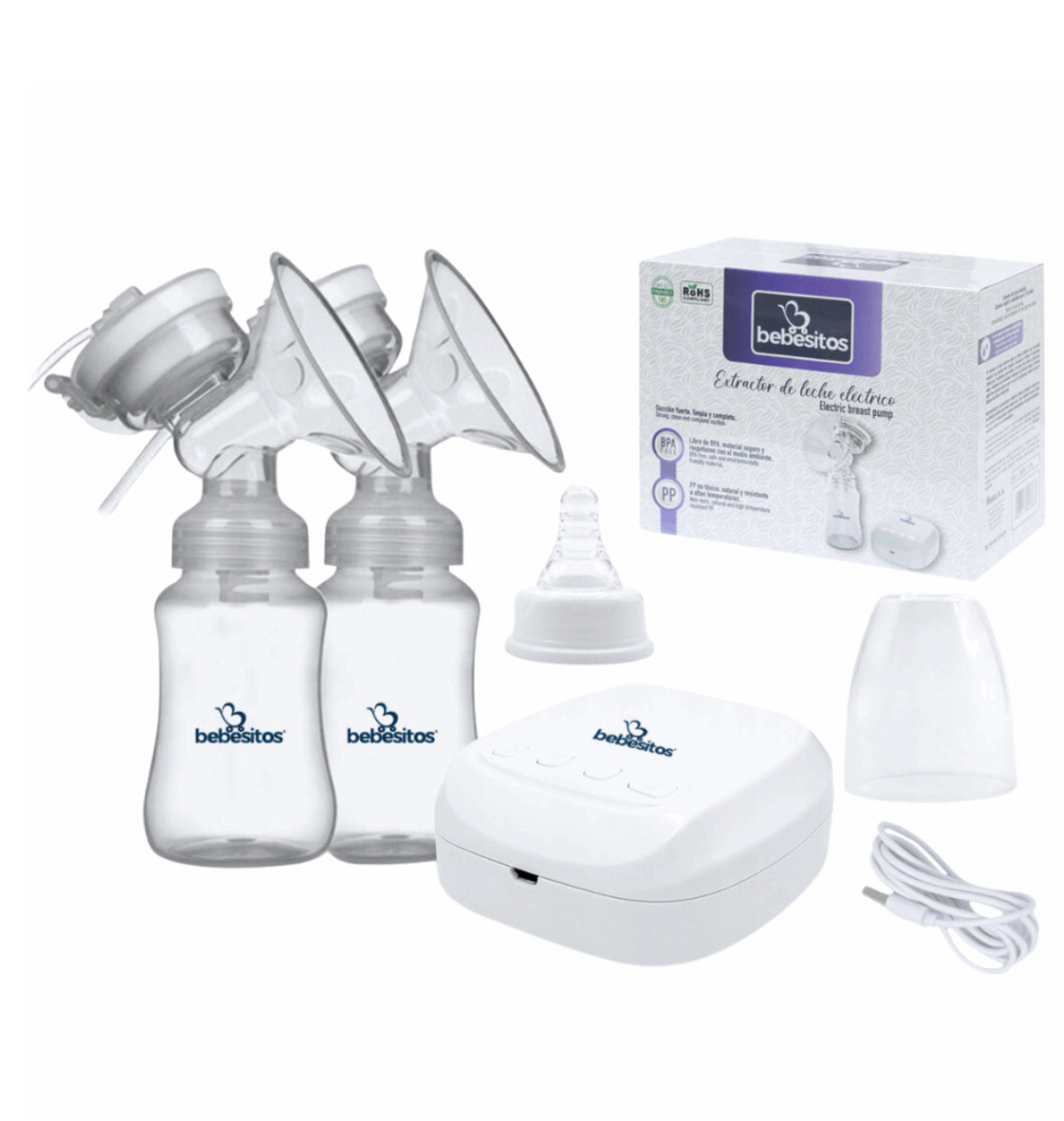 Extractor leche materna doble eléctrico