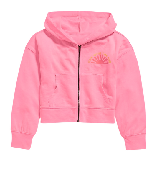 Sueter hoodie rosado old Navy niña