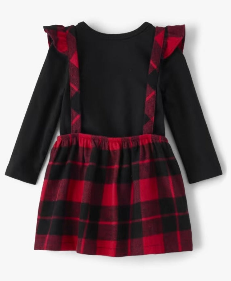 Vestido overall cuadros Childrens Place 3T a 5T 12565488
