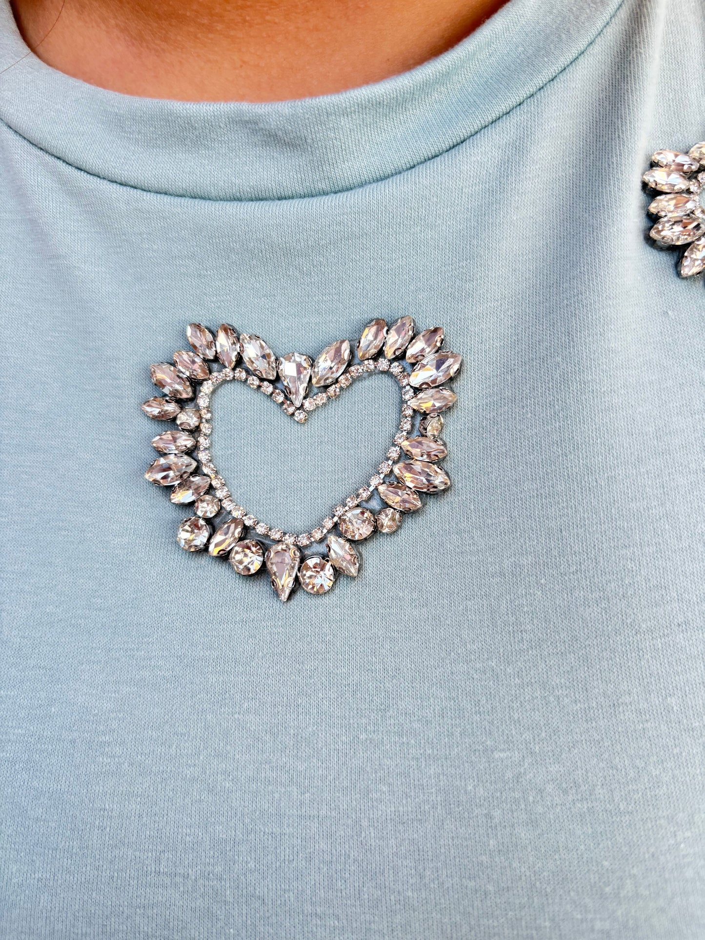 Camisa corazones brillantes verde S-XL IN1-2219 450350