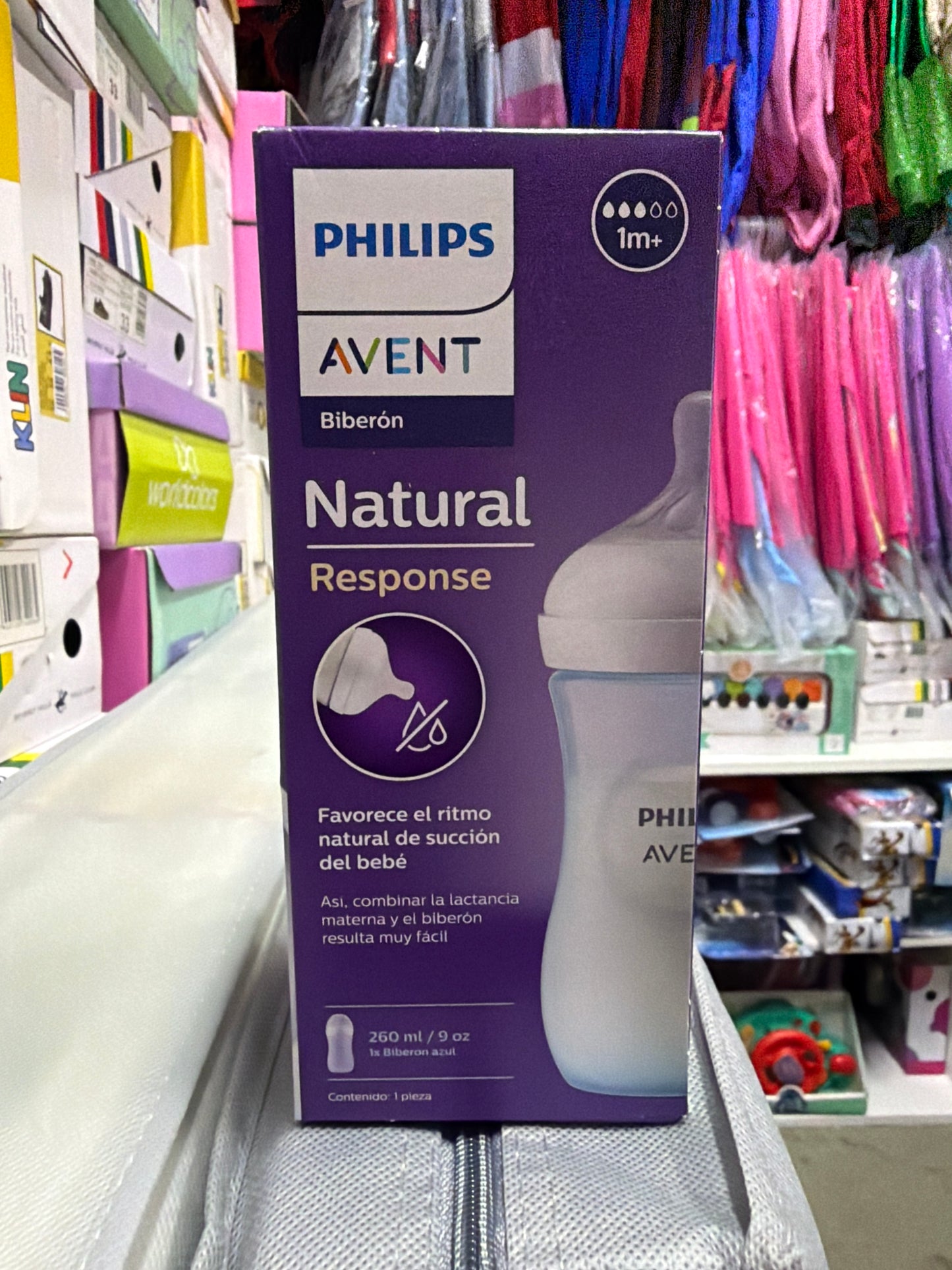 Biberon anticolico Avent Natural Azul 1m+ 260ml(9onz)