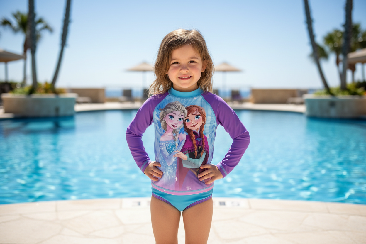 Set 2 piezas traje de baño niña Frozen Morado I6-F2-631D