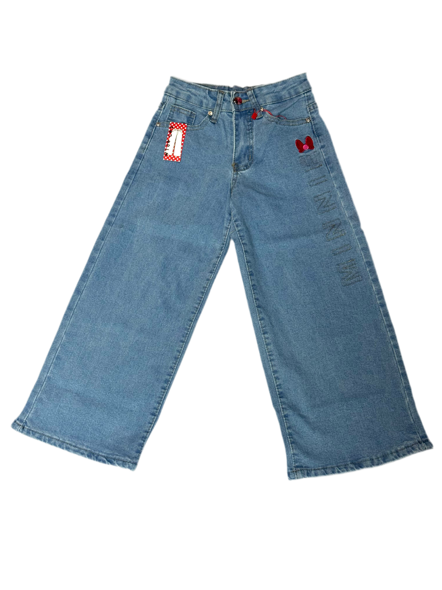 Pantalon jeans azul claro acampanado niña Minnie Disney MM-2524