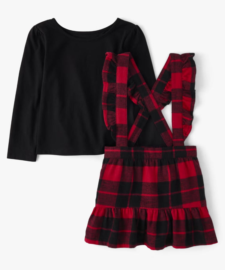 Vestido overall cuadros niña Childrens Place 3T a 5T 12565488