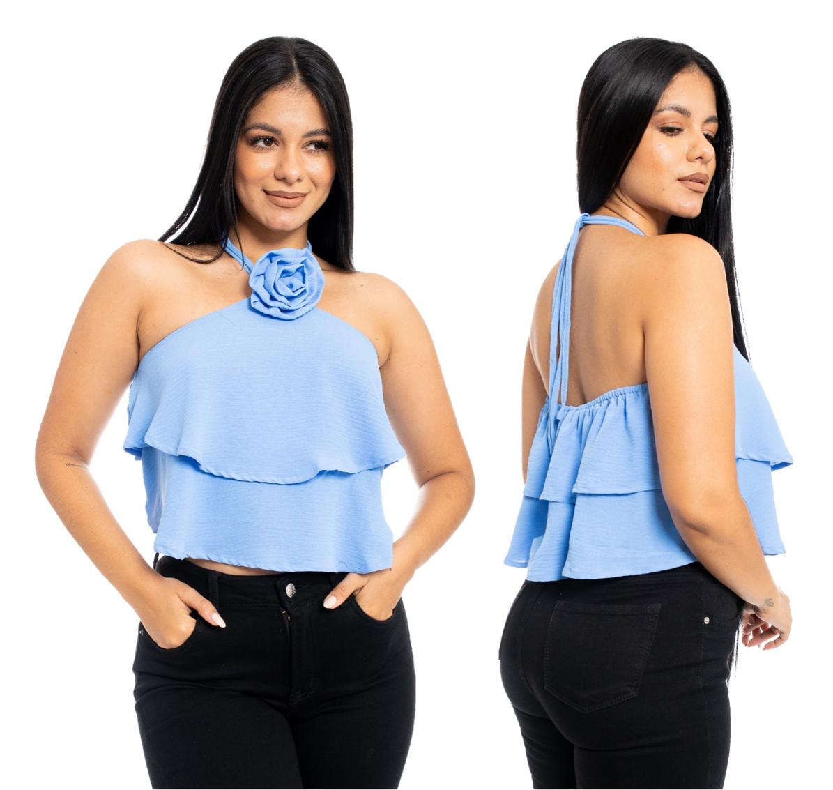 Camisa dama azul celeste CTD1199-14 490290 promo 3x1000
