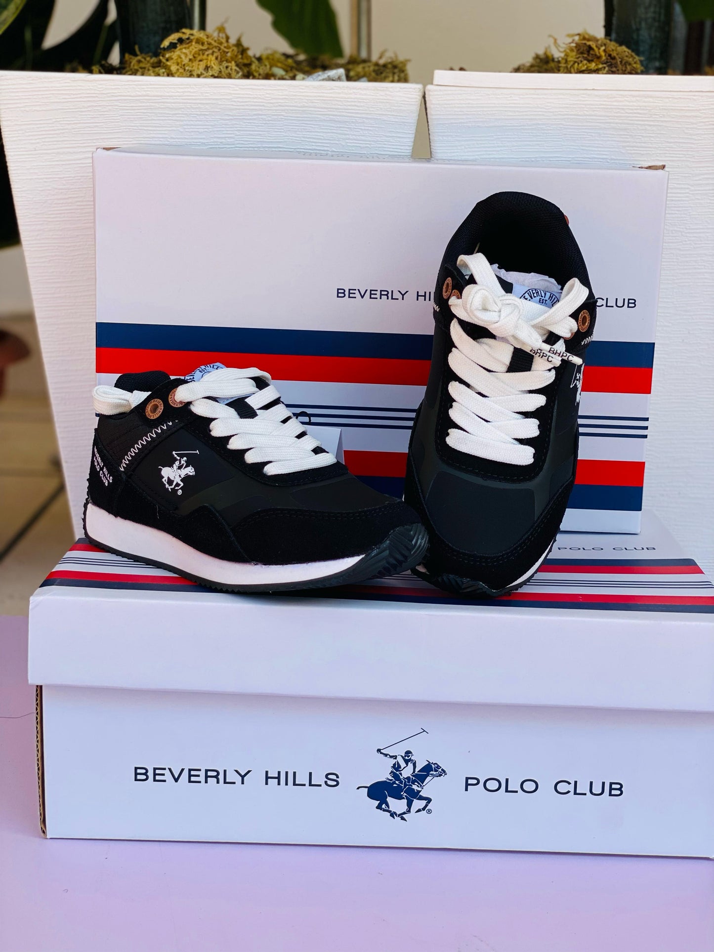Tenis polo club para niño negro SAMMY-BL-K5