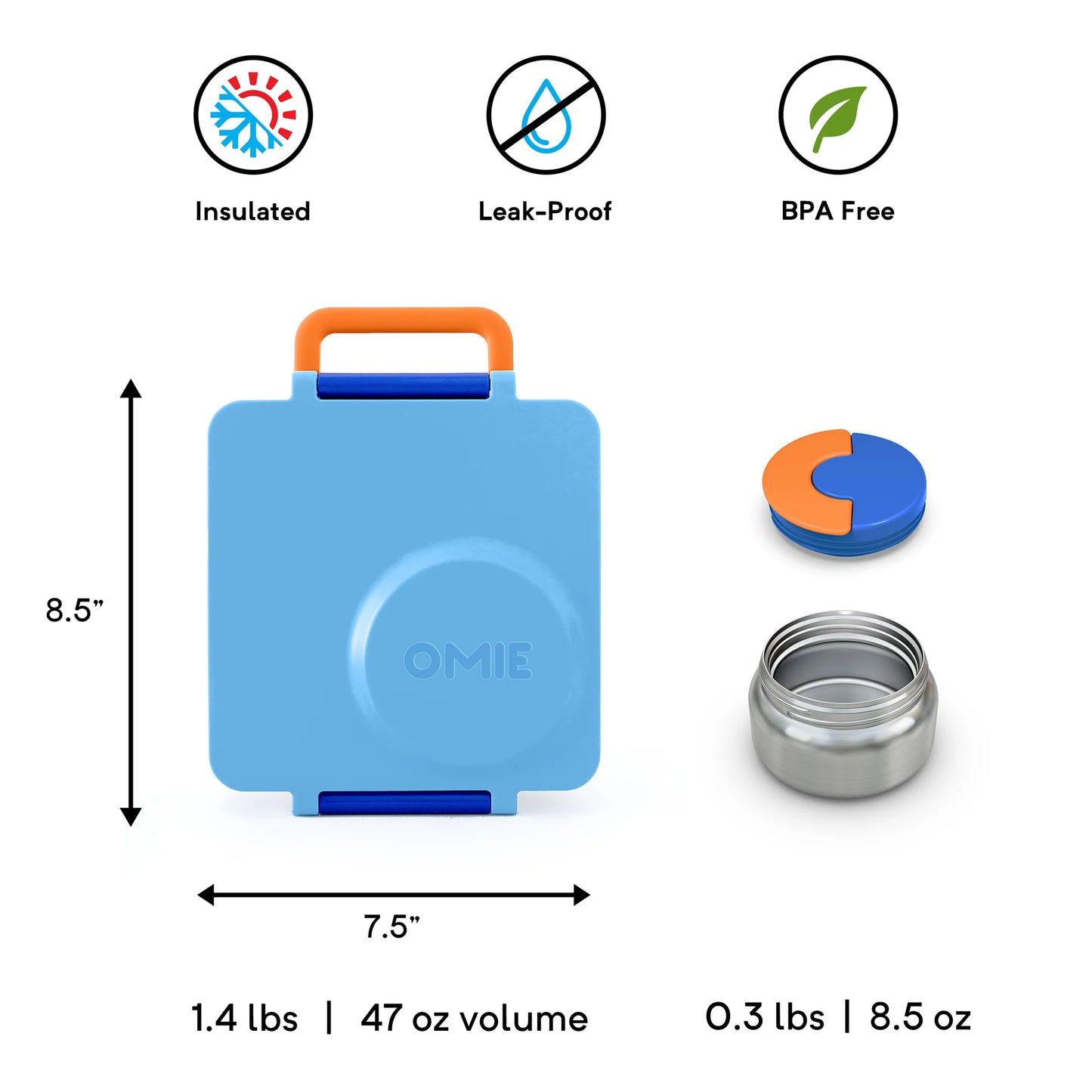 Lonchera accesorio para comida antiderrame niña niño OMIELIFE bento box