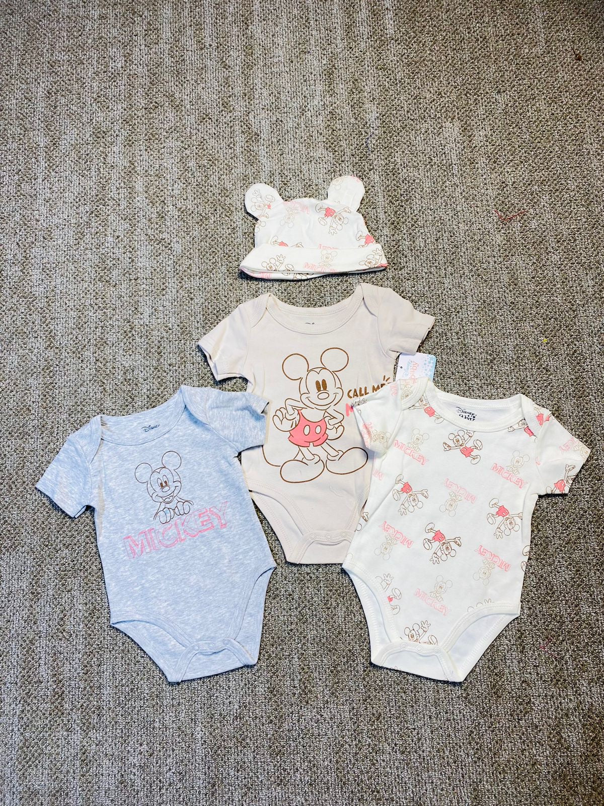 Set 4 piezas mameluco bebe niño mickey disney D9-MI-1252B promo 2x1000