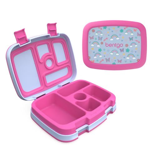 Contenedor para comida lonchera Bentgo bento rosada arcoiris